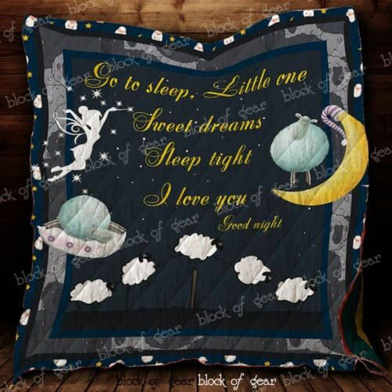 Counting Sheep Good Night My Little One Cl2100113Mdq Quilt Blanket and Home Decor