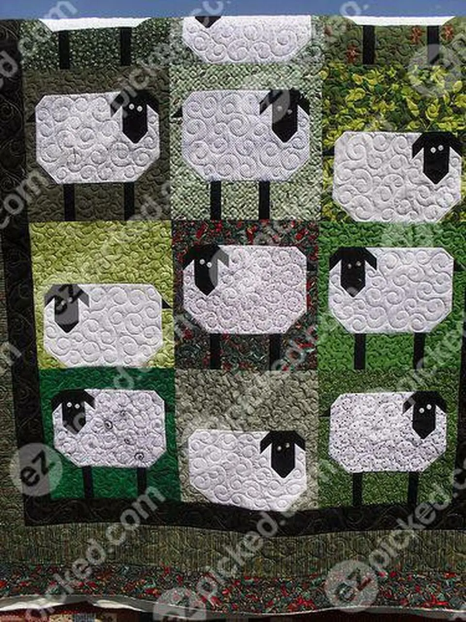 Counting Sheep Quilt Blanket Tt99 Quilt and Home Decor