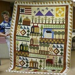 Country Houses Cla1110200Q Quilt Blanket and Home Decor