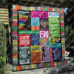 Courage To Start Resolve To Finish Quilt Blanket No96  Quilt and Home Decor