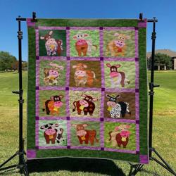 Cow 2 DHCCNA0909 Quilt Blanket and Home Decor