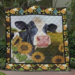 Cow And Sunflower Clt180610 Quilt Blanket and Home Decor