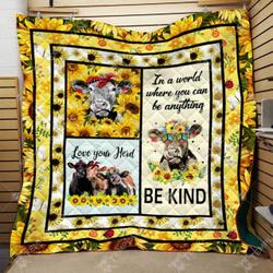Cow And Sunflower Quilt Ijt and Home Decor