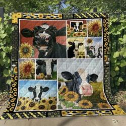 Cow And Sunfower Hur Quilt Bevruv and Home Decor