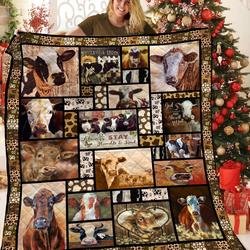 Cow Bbb0611102Mh Quilt Blanket and Home Decor
