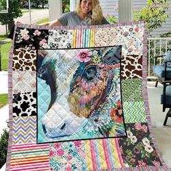 Cow Beautiful Cow Quilt Blanket Dhc03011467Dd and Home Decor