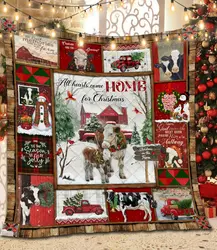 Cow Christmas Dac291001 Quilt Blanket and Home Decor