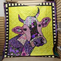 Cow Cl14100151Mdq Quilt Blanket and Home Decor