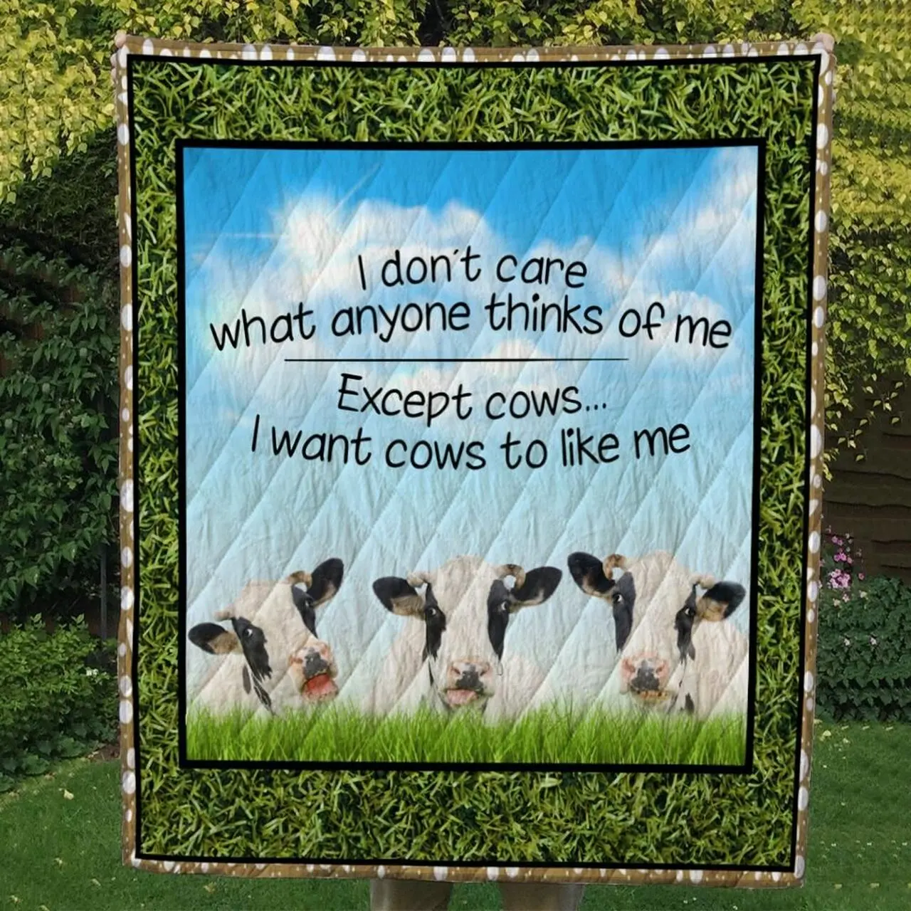 Cow Cl14100161Mdq Quilt Blanket and Home Decor