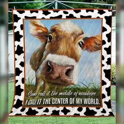 Cow Cl22100133Mdq Quilt Blanket and Home Decor