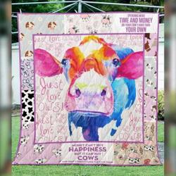Cow I Want Them All Quilt Blanket Dhc020120497Td and Home Decor