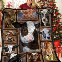 Cow Jfj Quilt Xsf and Home Decor
