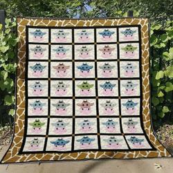 Cow Ml170710 Quilt Blanket and Home Decor