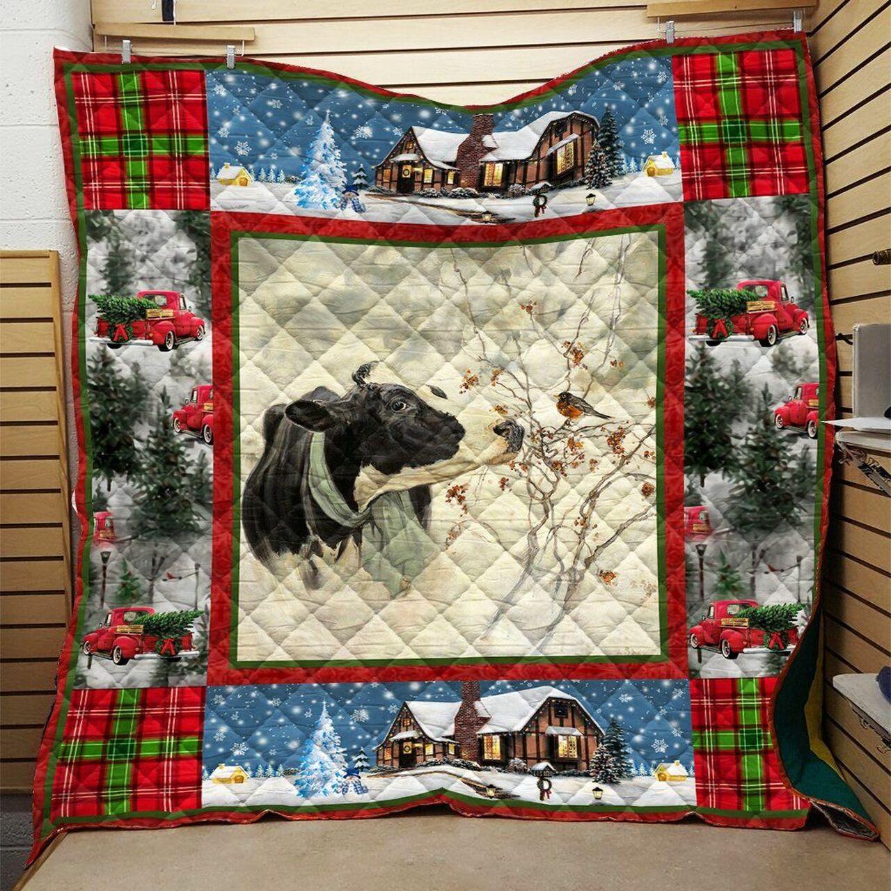 Cow Quilt Blanket Dhc091017Vt and Home Decor