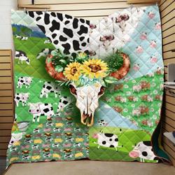 Cow Quilt Blanket Dhc0910416Vt and Home Decor