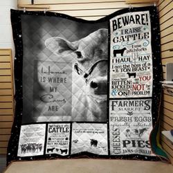 Cow Quilt Blanket Dhc0910493Vt and Home Decor