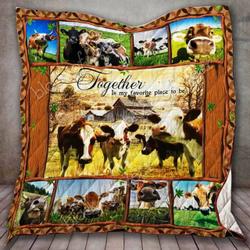Cow Quilt Blanket Dhc13121455Vt and Home Decor