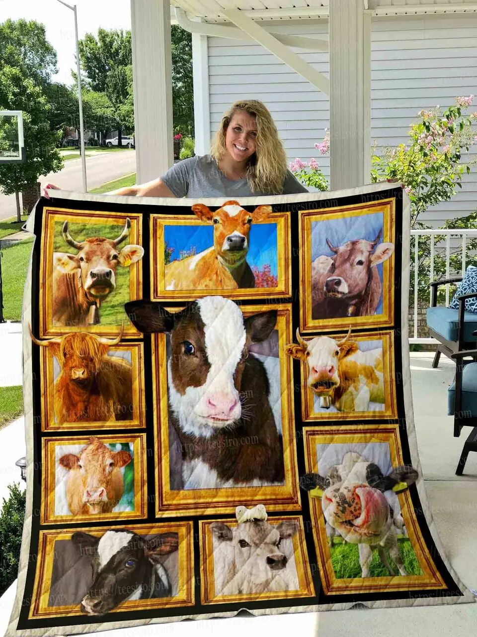 Cow Quilt Blanket Dhc1501518Vt and Home Decor