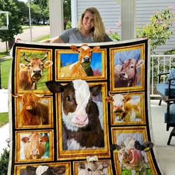 Cow Quilt Blanket Dhc1501518Vt and Home Decor