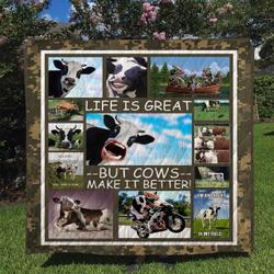 Cow Quilt Blanket Dhc170120787Td and Home Decor