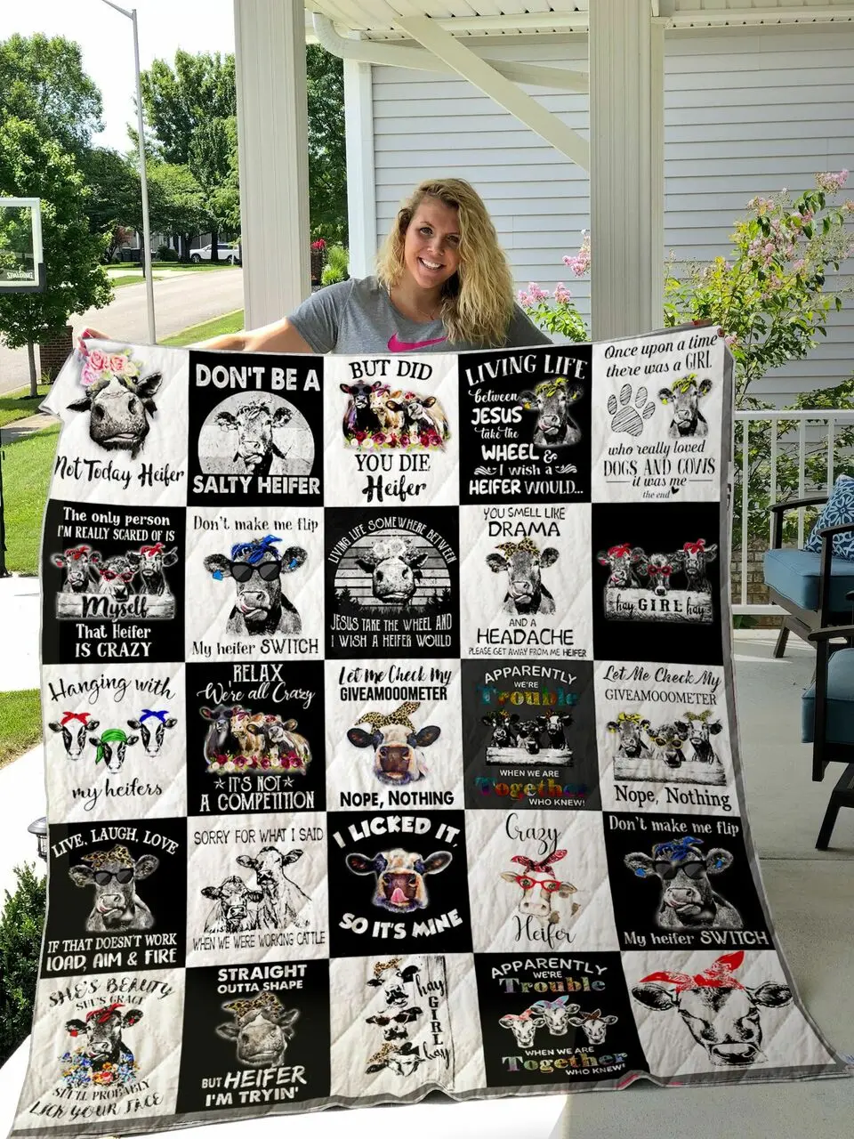 Cow Quilt Blanket For Fans- Custom Quilt and Home Decor