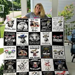 Cow Quilt Blanket For Fans- Custom Quilt and Home Decor