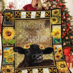 Cow Sunflower Jfj Quilt Xps and Home Decor