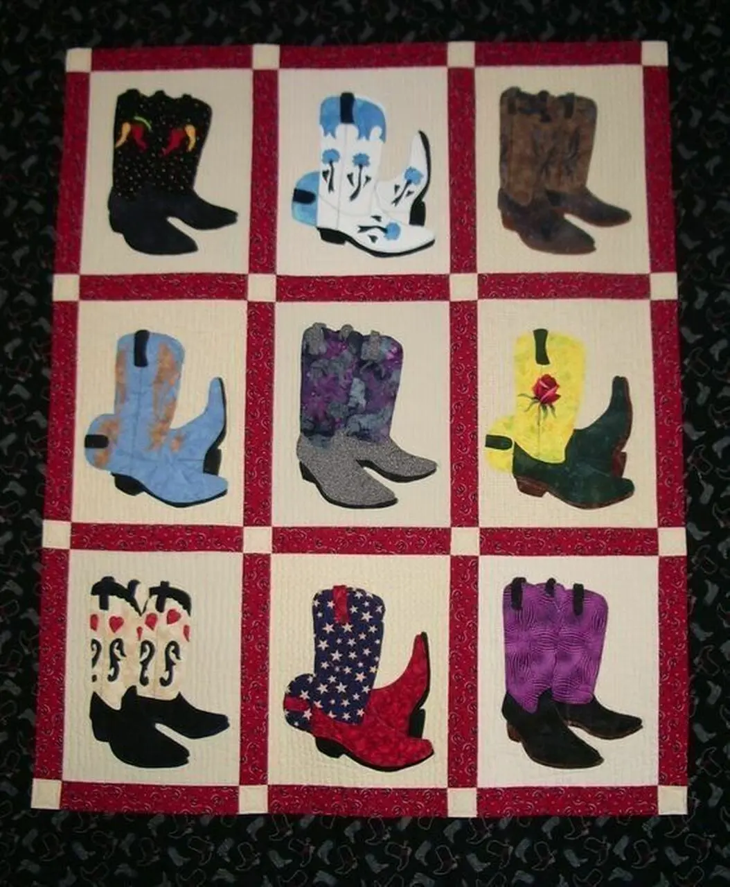 Cowboy Boots Hur Quilt lg and Home Decor