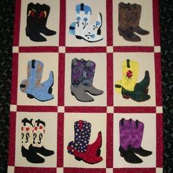 Cowboy Boots Hur Quilt lg and Home Decor