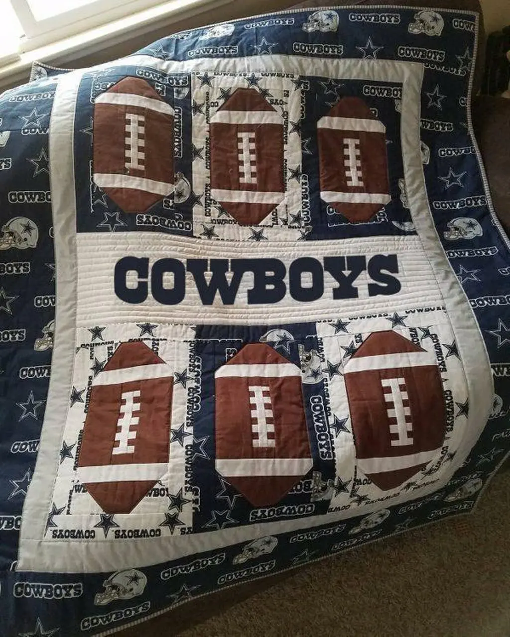 Cowboys Fan Quilt Blanket Lv01 Quilt and Home Decor