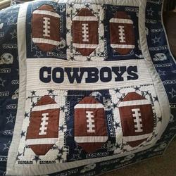 Cowboys Fan Quilt Blanket Lv01  Quilt and Home Decor