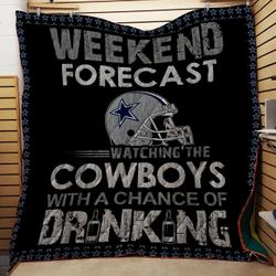 Cowboys Football Dallas Fans Quilt, Dallas Fans American and Home Decor