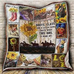 Cowgirl Cl19100226Mdq Quilt Blanket and Home Decor