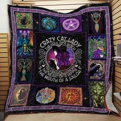 Crazy Cat Lady Wicca Quilt Blanket ABC07113500 and Home Decor