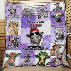 Crazy Heifer Quilt Blanket ABC07113039 and Home Decor