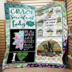 Crazy Succulent Quilt Design By Exrain and Home Decor