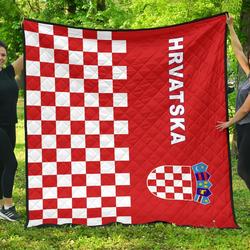 Croatia Premium Quilt Checkerboard Half Style Th1  Quilt and Home Decor