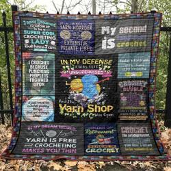 Crochet Is My Happy Place Pkt200611 Quilt Blanket and Home Decor