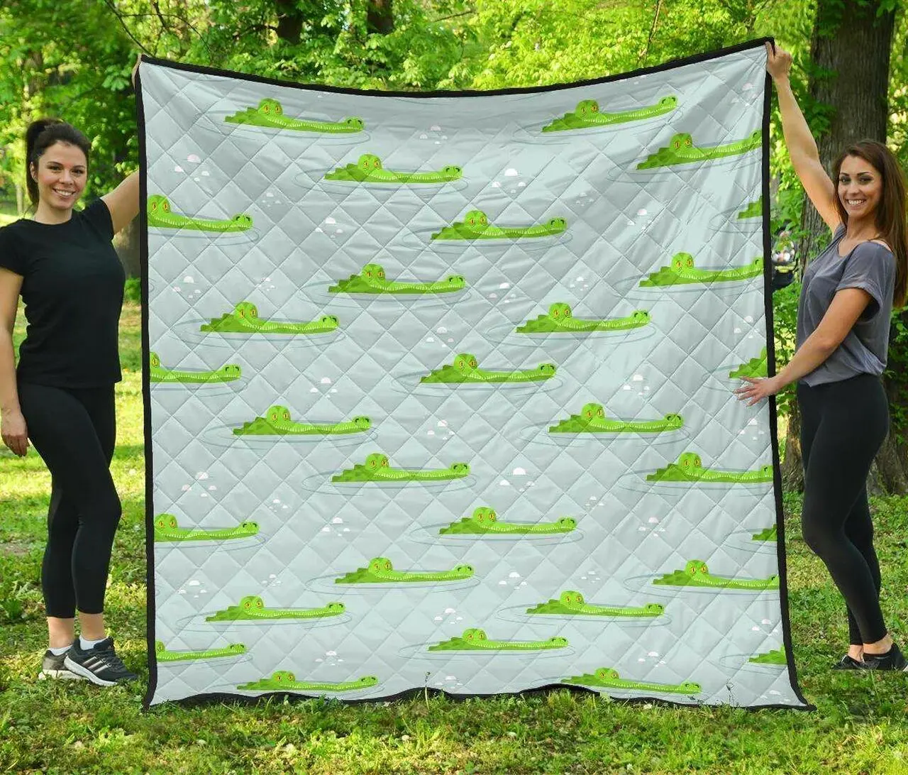 Crocodile Cartoon Cl12100200Mdq Quilt Blanket and Home Decor