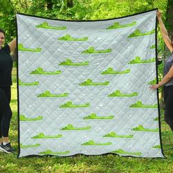 Crocodile Cartoon Cl12100200Mdq Quilt Blanket and Home Decor