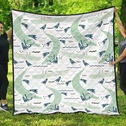 Crocodile Diver Pattern DHCDHC DT1910 Quilt Blanket and Home Decor