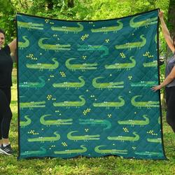 Crocodile Pattern DHCDHC DT1910 Quilt Blanket and Home Decor