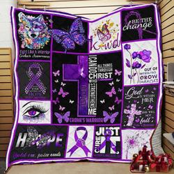 Crohns Awareness Quilt Blanket ABC07111729 and Home Decor