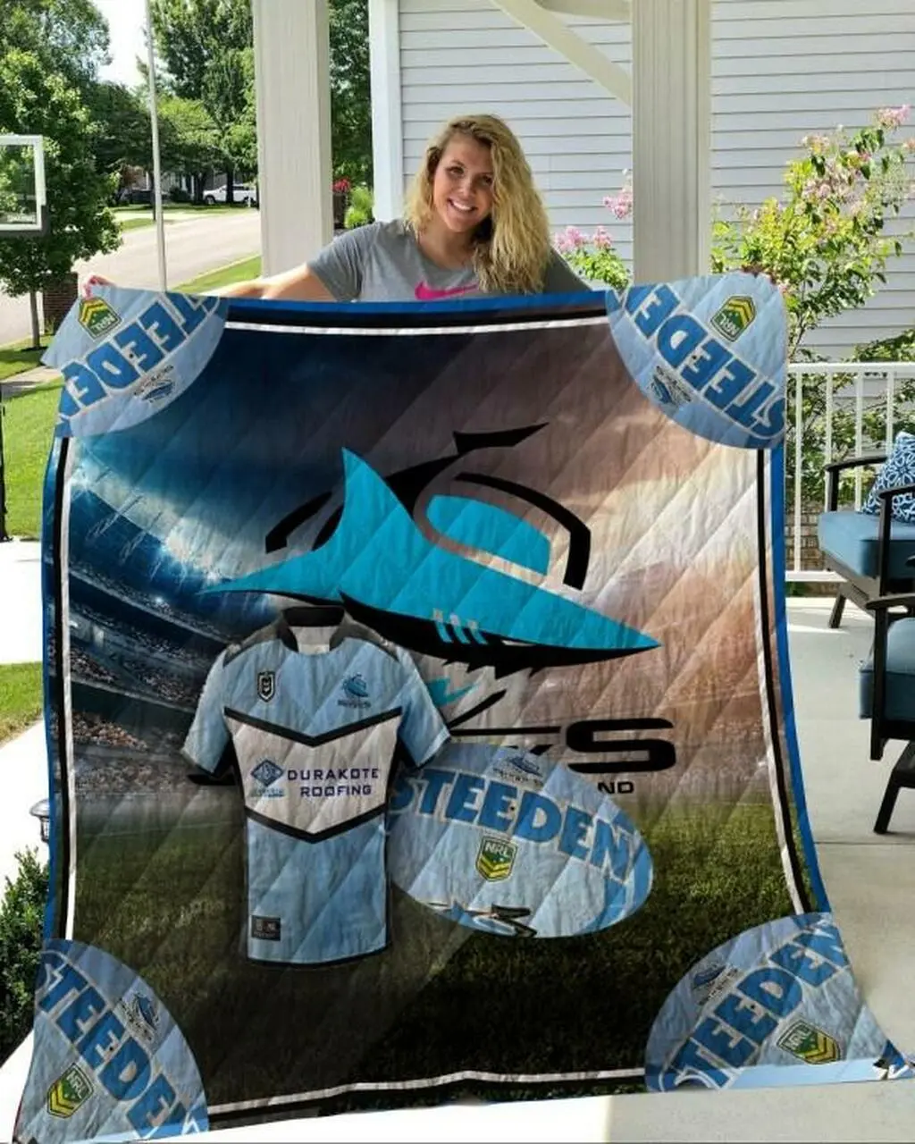 Cronulla-Sutherland Sharks Quilt Blanket Beeqt5050 Quilt and Home Decor