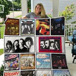 Crosby Stills Nash And Young Quilt Blanket  Quilt and Home Decor