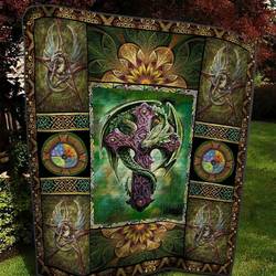 Cross Dragon Celtic Ah Quilt Derqro and Home Decor