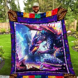 Crystal Purple Dragon Washable Quilt P44 and Home Decor