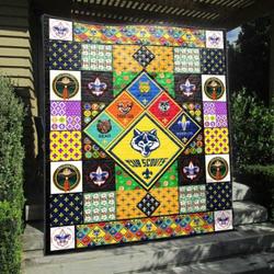 Cub Scouts Quilt Blanket Vh09  Quilt and Home Decor