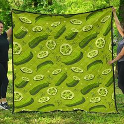 Cucumber Pickle Cl12100204Mdq Quilt Blanket and Home Decor