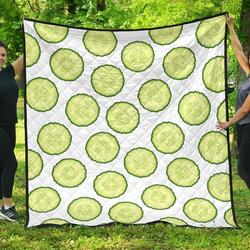 Cucumber Slices Pattern DHCDHC DT1910 Quilt Blanket and Home Decor